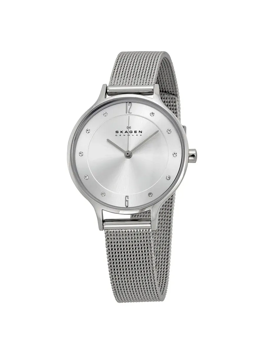 Женские часы Skagen Anita с серебристым циферблатом и сетчатым ремешком из нержавеющей стали, модель SKW2149 — серебристый