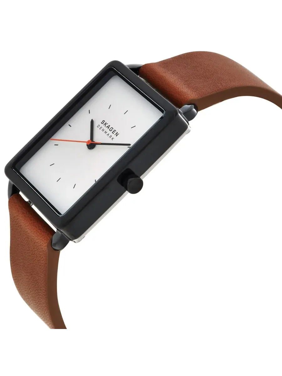 Мужские часы Skagen Hagen с кварцевым механизмом и белым циферблатом SKW6929 — изображение 2 из 3, оттенок черный