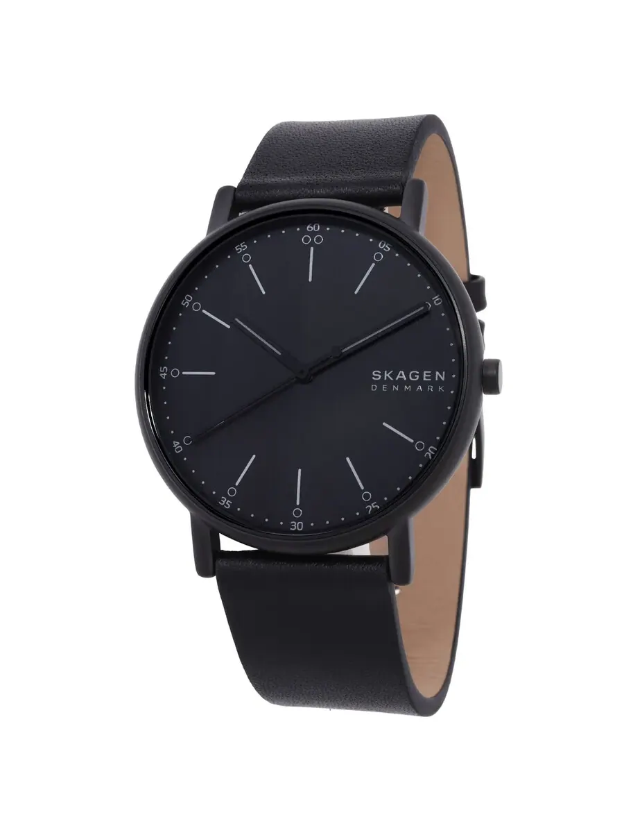 Мужские часы Skagen Signatur с черным циферблатом SKW6902