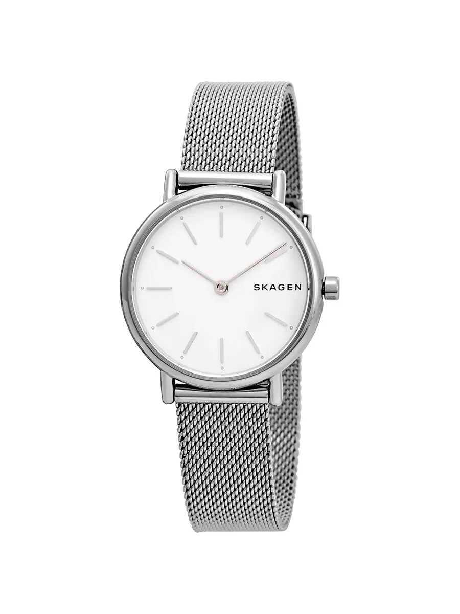 Женские часы Skagen Signatur с белым циферблатом SKW2692 — серебристый