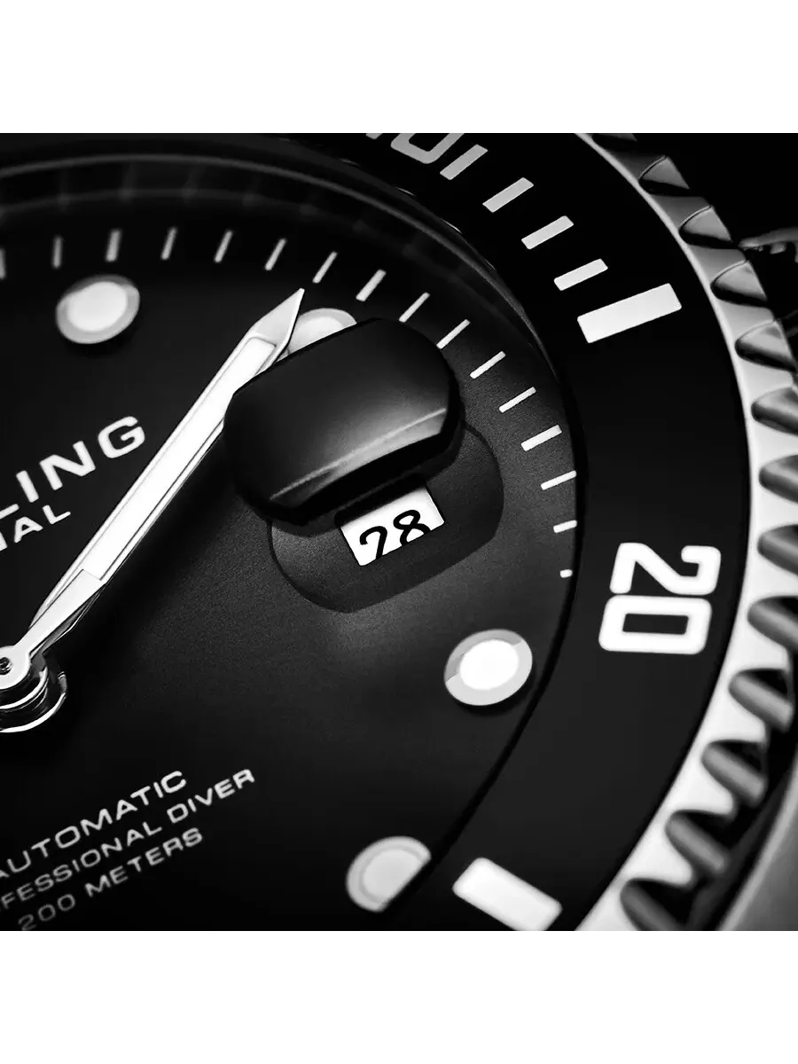 Мужские часы Stuhrling Original Aquadiver Automatic с черным циферблатом M13543 — изображение 5 из 7, оттенок черный