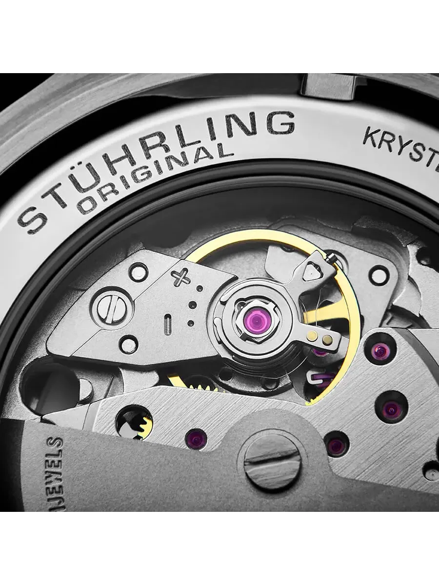 Мужские часы Stuhrling Original Aquadiver Automatic с черным циферблатом M13543 — изображение 7 из 7, оттенок черный