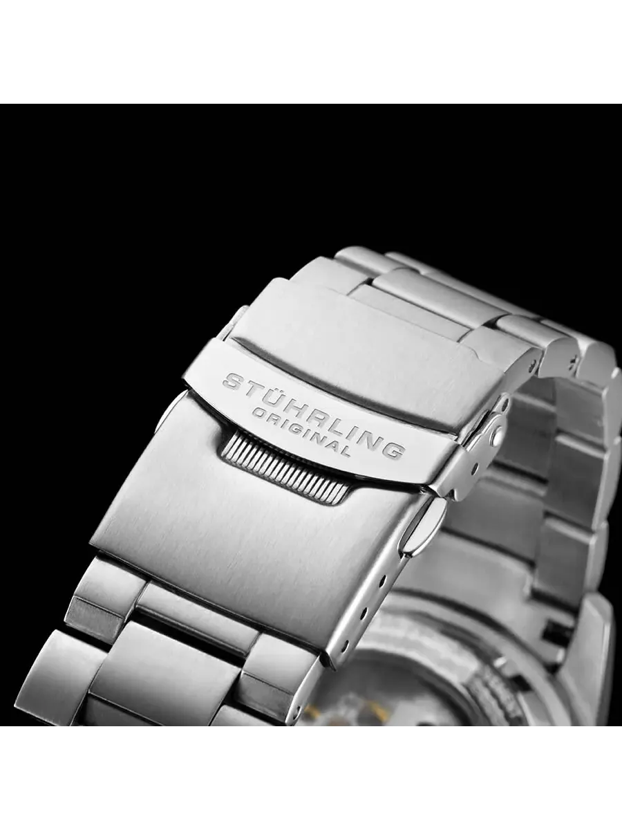 Мужские часы Stuhrling Original Aquadiver Automatic с синим циферблатом M13535 — изображение 5 из 7, оттенок синий