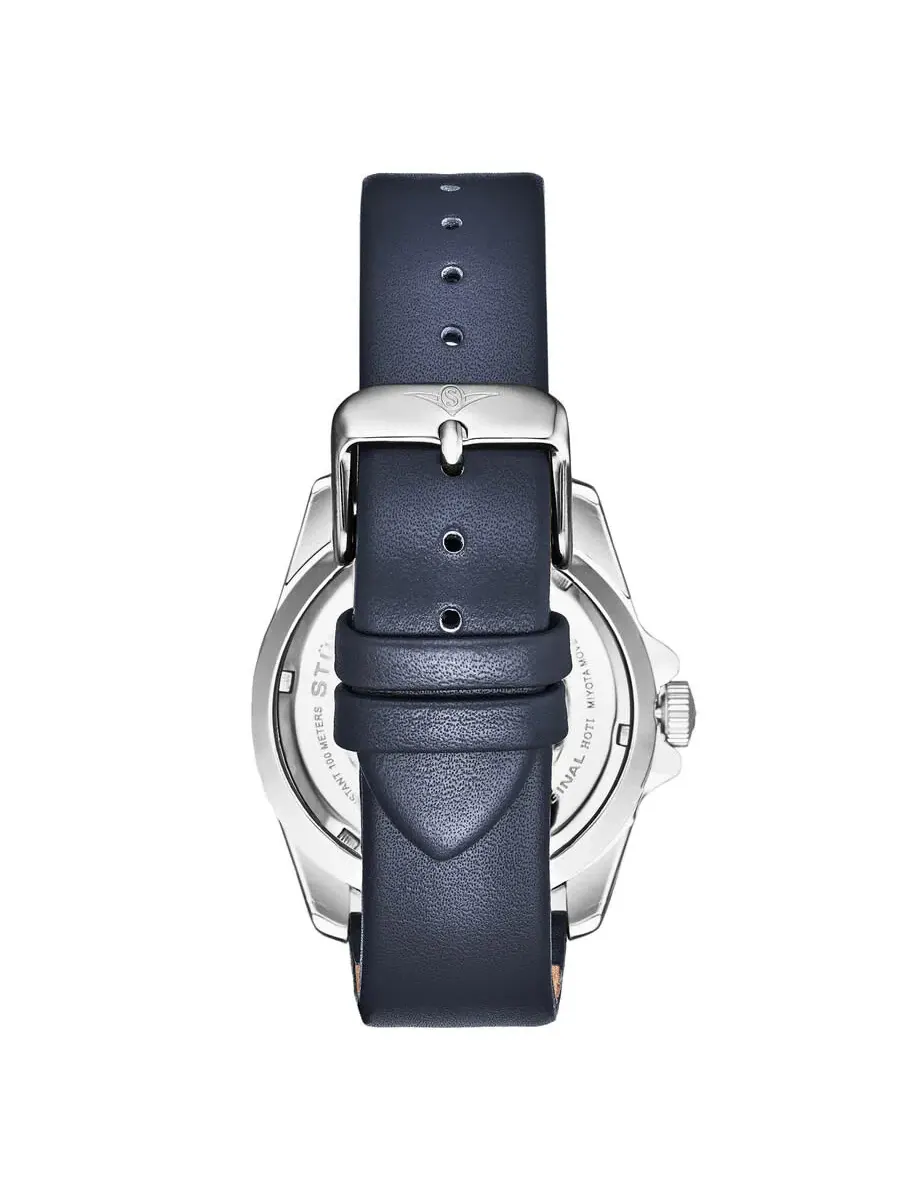Мужские кварцевые часы Stuhrling Original Aquadiver с синим циферблатом, модель M17202 — изображение 3 из 3, оттенок синий