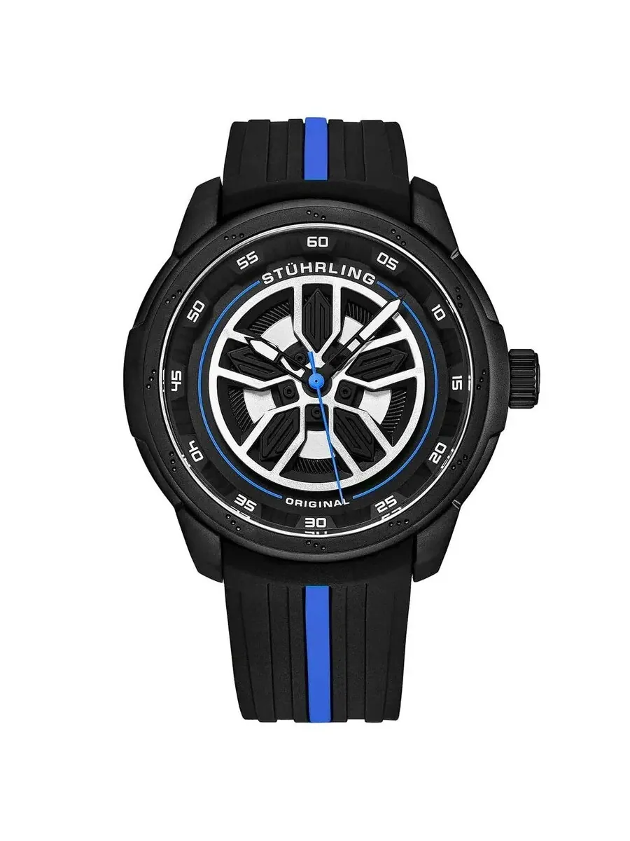 Мужские часы Stuhrling Original Aviator с черным циферблатом M15580