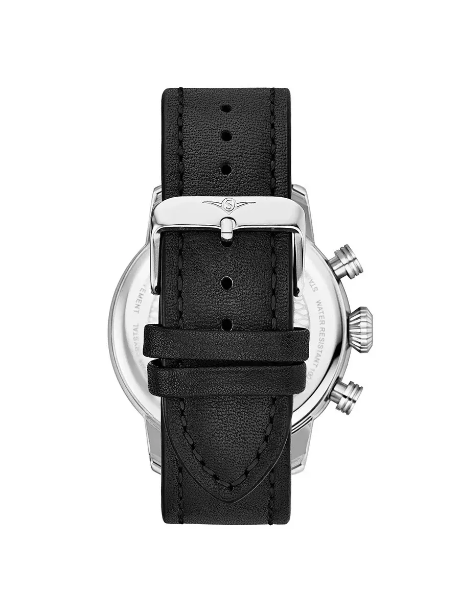 Мужские часы Stuhrling Original Aviator с кварцевым механизмом и черным циферблатом M13649 — изображение 2 из 2
