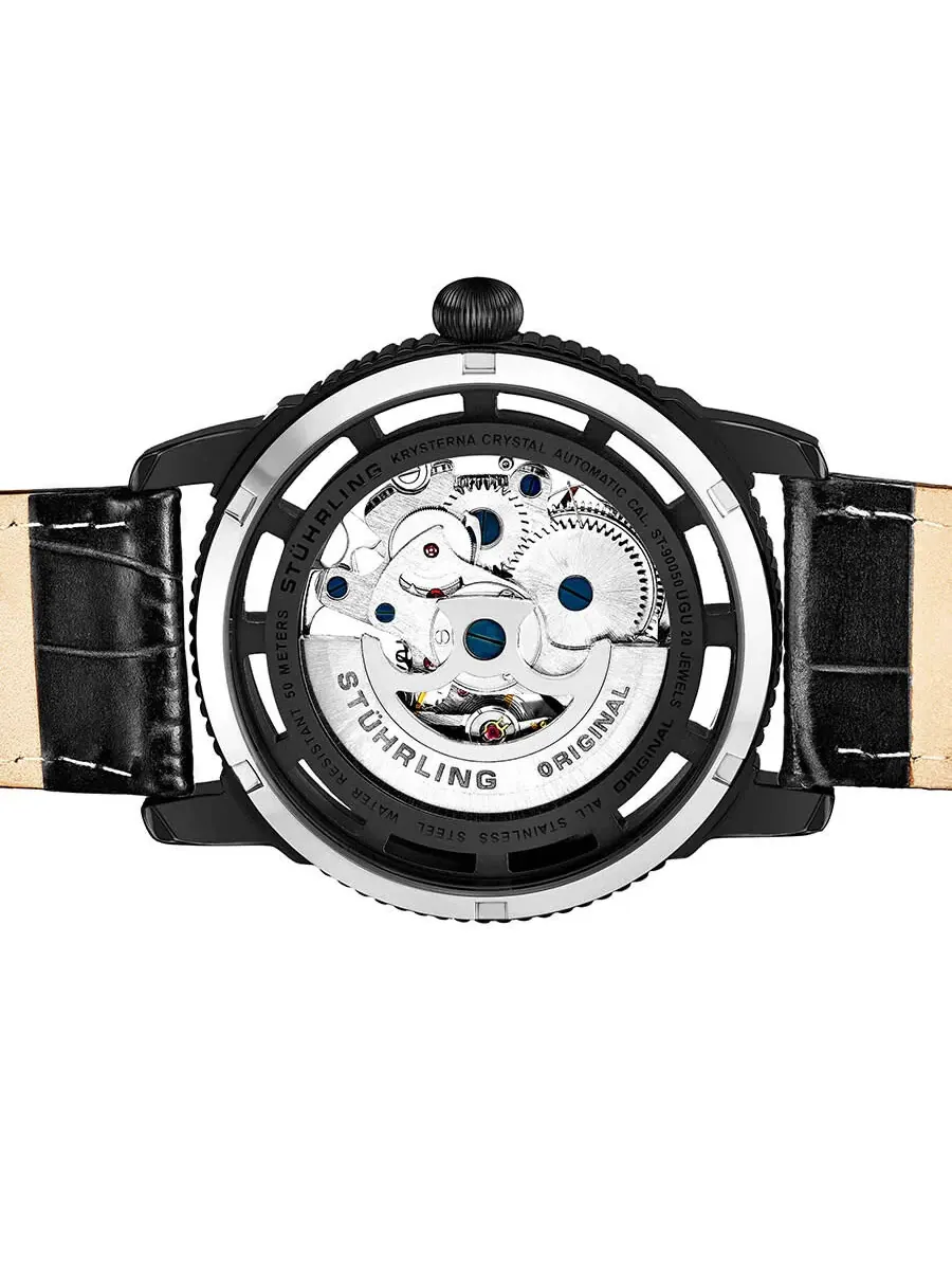 Мужские часы Stuhrling Original Legacy Automatic с черным циферблатом M13632 — изображение 2 из 3, оттенок черный