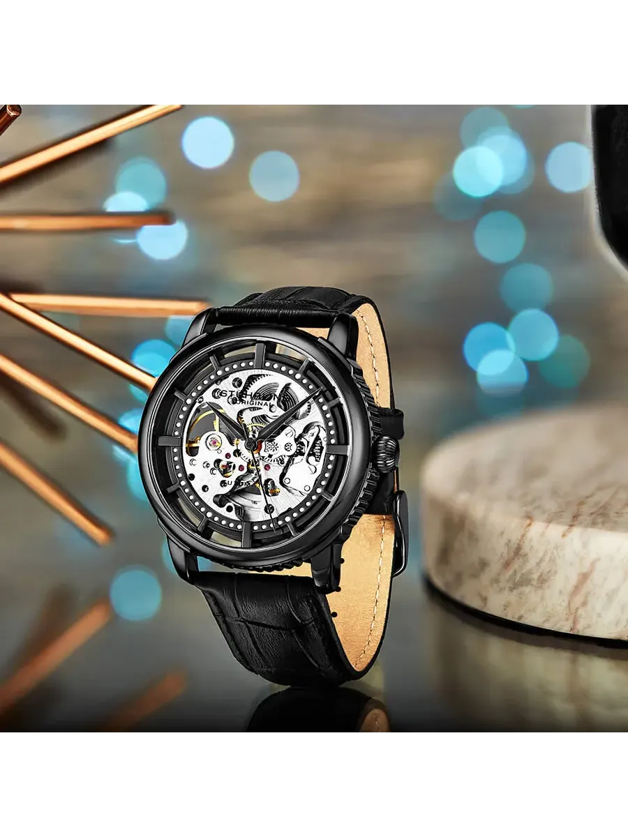 Мужские часы Stuhrling Original Legacy Automatic с черным циферблатом M13632 — изображение 3 из 3, оттенок черный