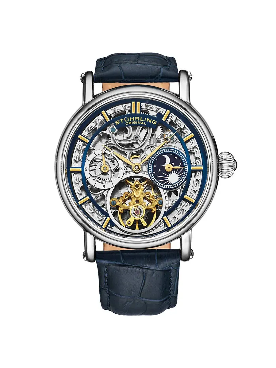 Мужские часы Stuhrling Original Legacy Automatic с синим циферблатом M13582