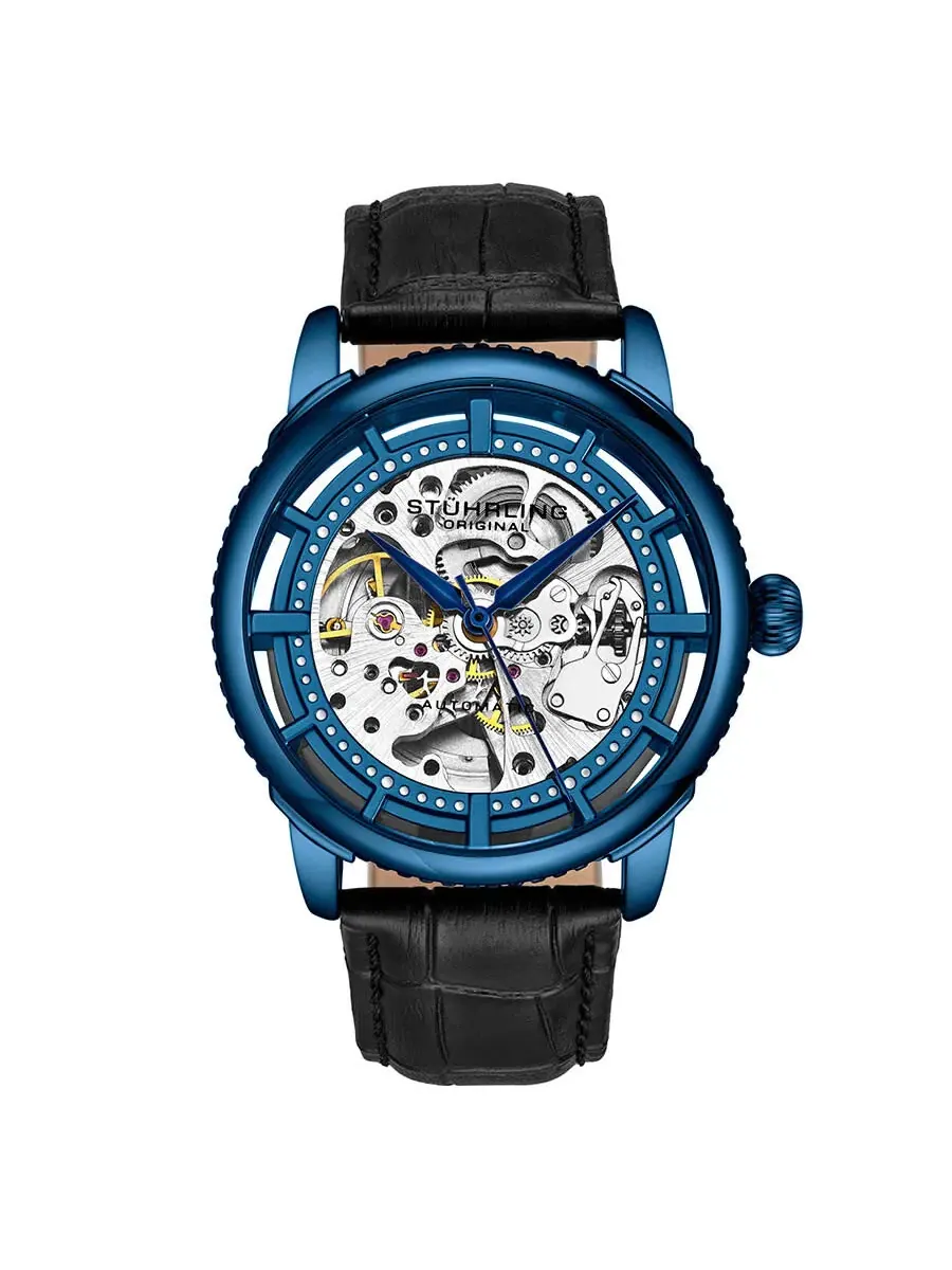 Мужские часы Stuhrling Original Legacy Automatic с синим циферблатом M13630
