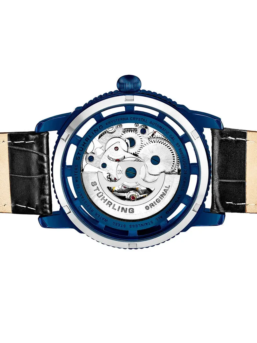 Мужские часы Stuhrling Original Legacy Automatic с синим циферблатом M13630 — изображение 2 из 3, оттенок синий