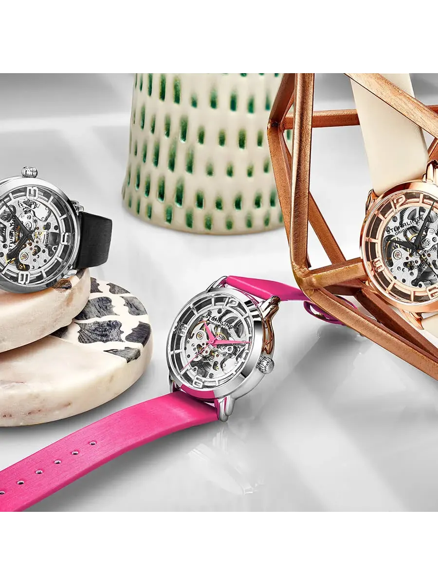 Женские автоматические часы Stuhrling Original Legacy с серебристым циферблатом, модель M13636 — изображение 3 из 4
