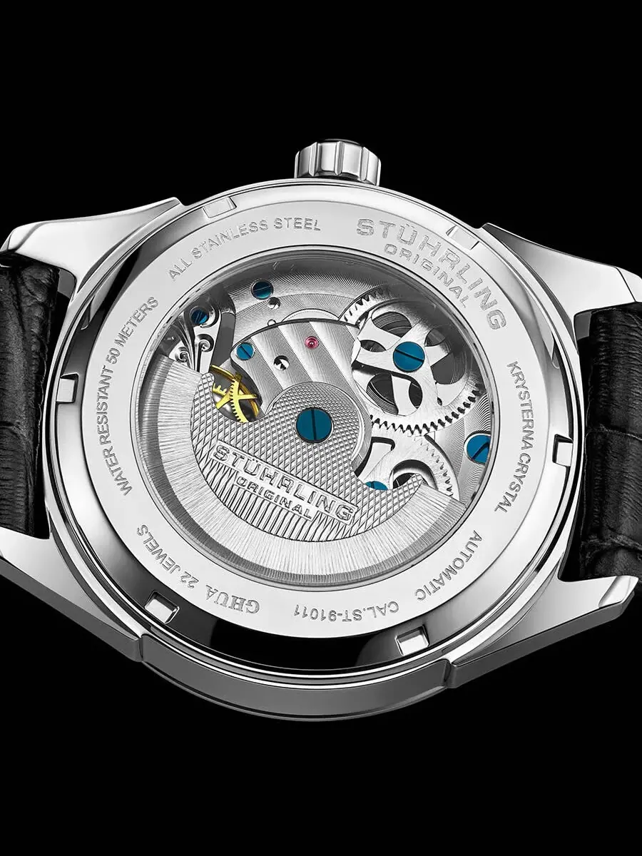 Мужские часы Stuhrling Original Legacy Automatic с серебристым циферблатом M13525 — изображение 3 из 4, оттенок серебряный