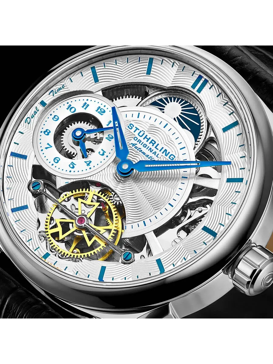 Мужские часы Stuhrling Original Legacy Automatic с серебристым циферблатом M13525 — изображение 4 из 4, оттенок серебряный