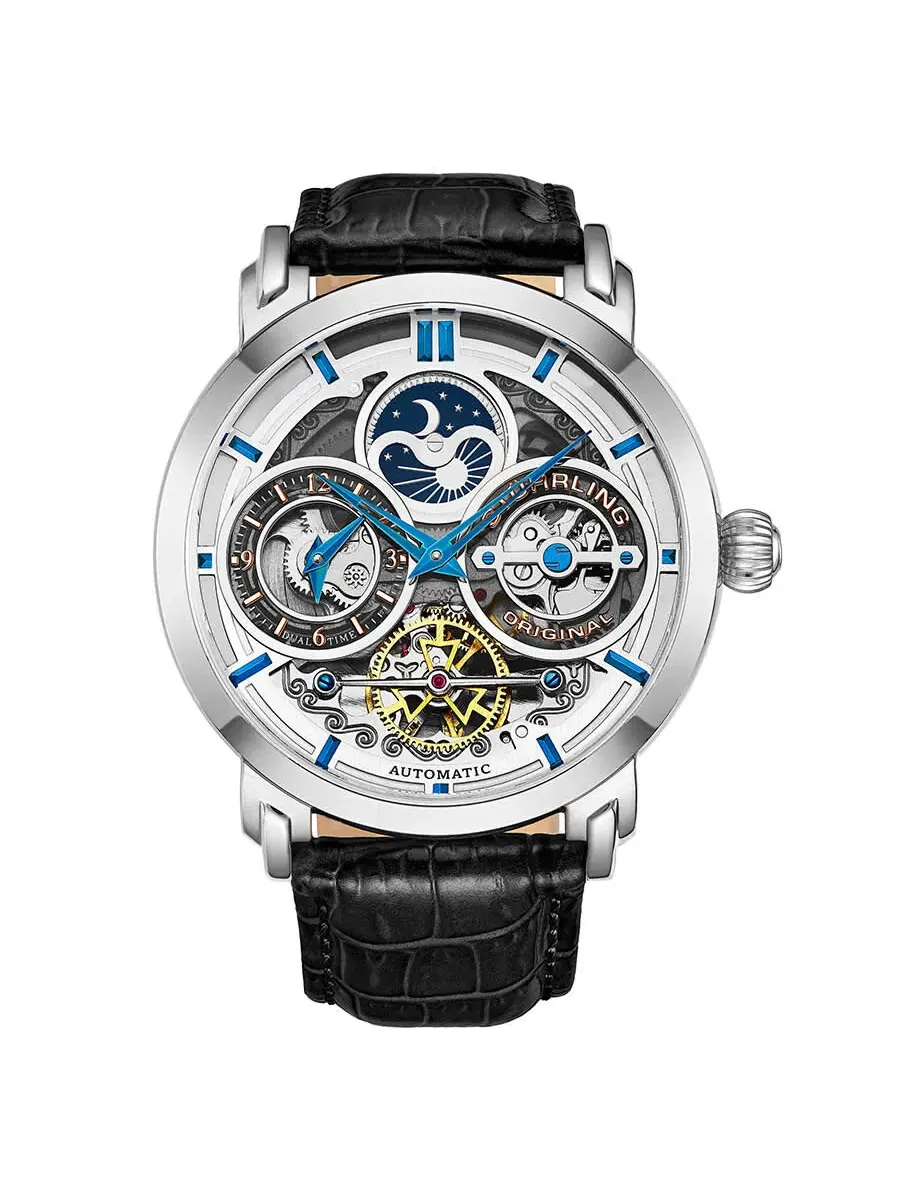 Мужские часы Stuhrling Original Legacy Automatic с серебристым циферблатом M13541