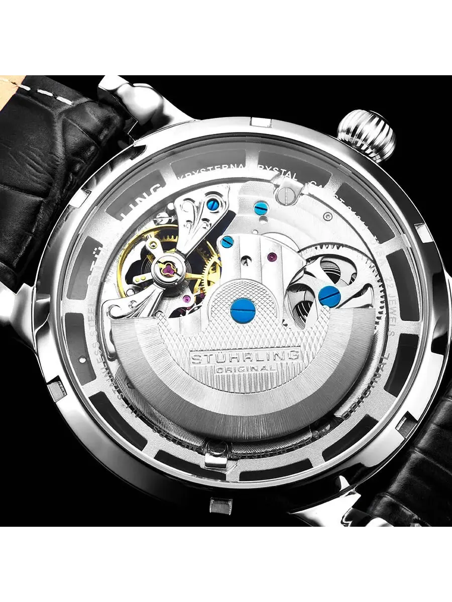 Мужские часы Stuhrling Original Legacy Automatic с серебристым циферблатом M13541 — изображение 7 из 7, оттенок серебряный