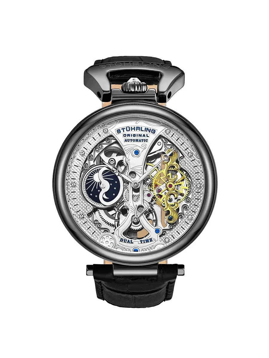 Мужские часы Stuhrling Original Legacy Automatic с серебристым циферблатом M13570