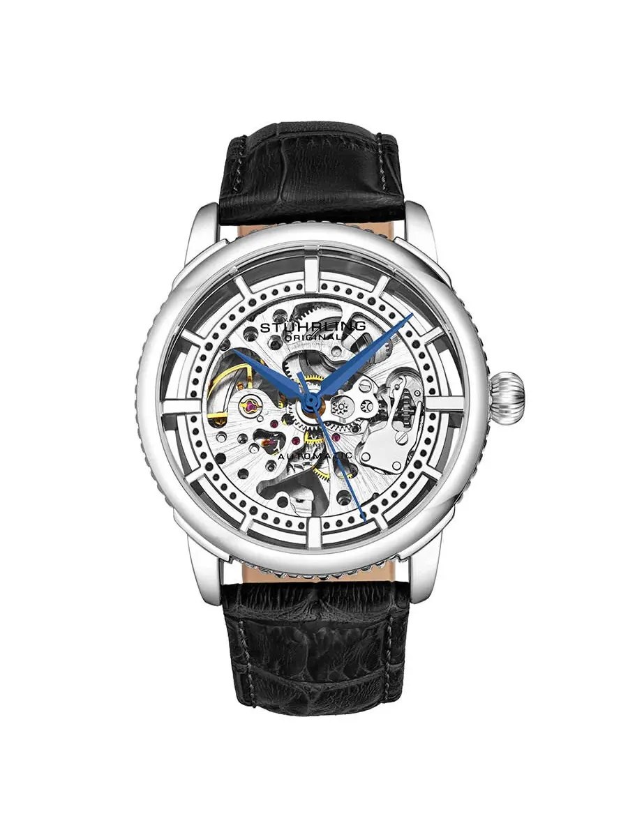 Мужские часы Stuhrling Original Legacy Automatic с серебристым циферблатом M13640