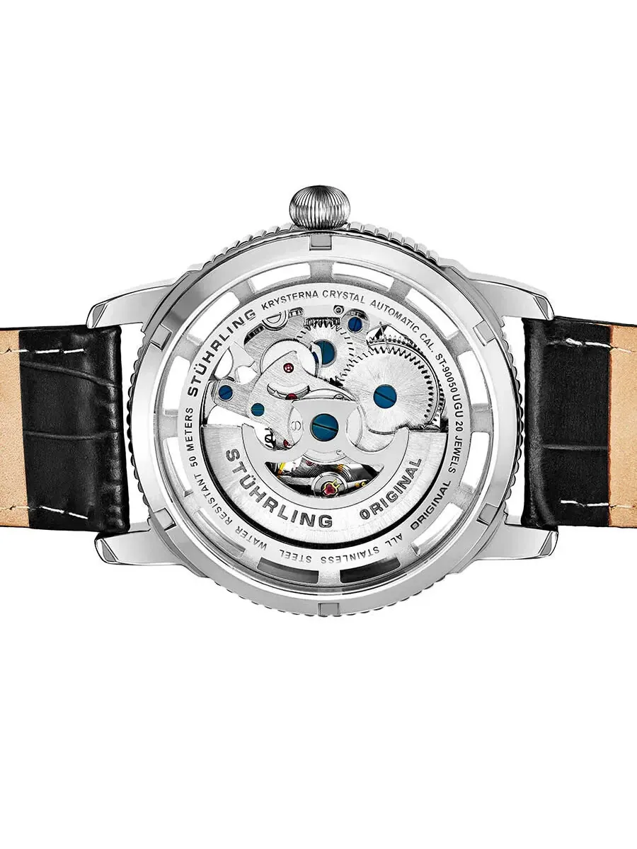 Мужские часы Stuhrling Original Legacy Automatic с серебристым циферблатом M13640 — изображение 2 из 3, оттенок серебряный