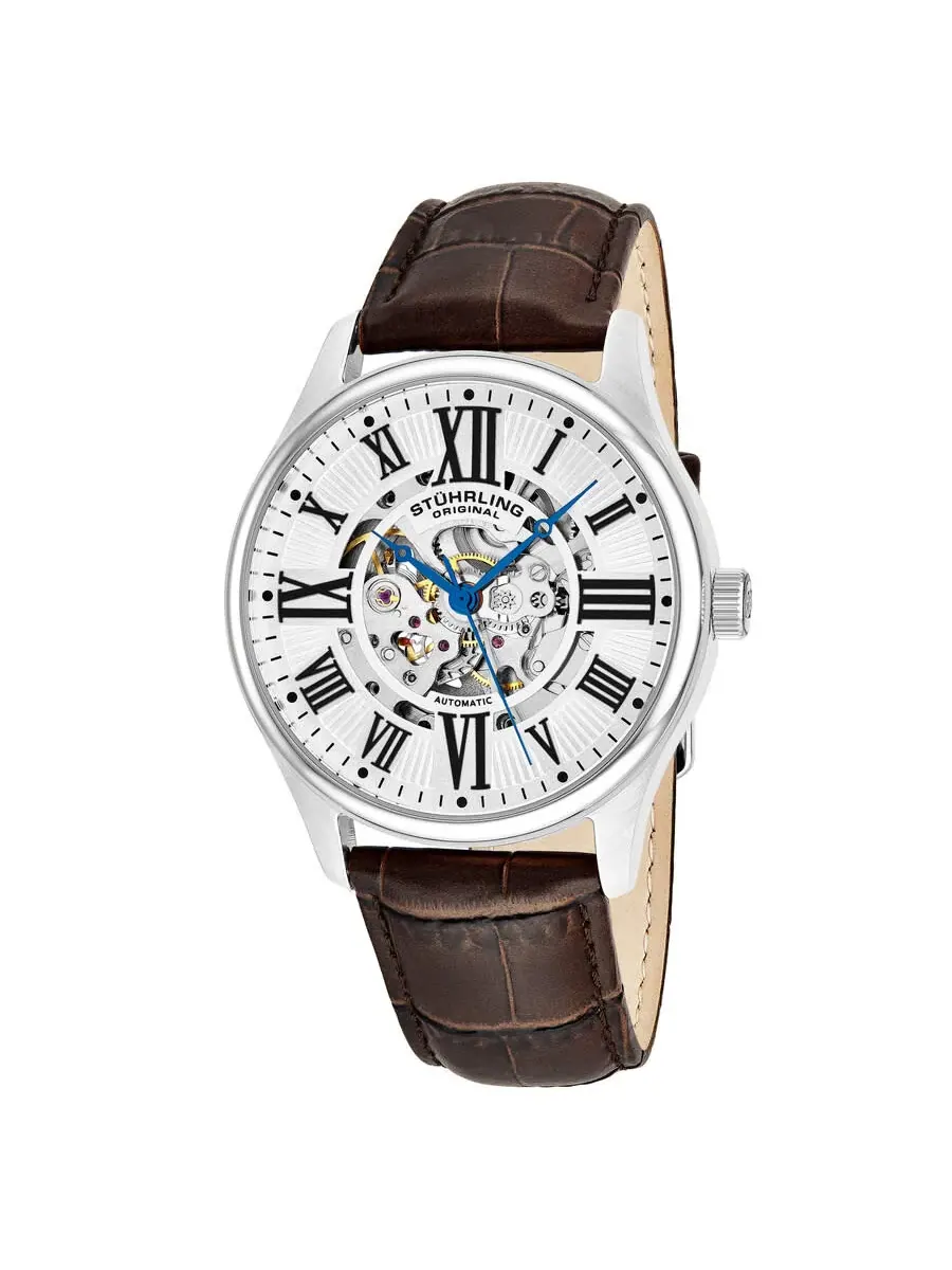 Мужские часы Stuhrling Original Legacy Automatic с серебристым циферблатом M17040