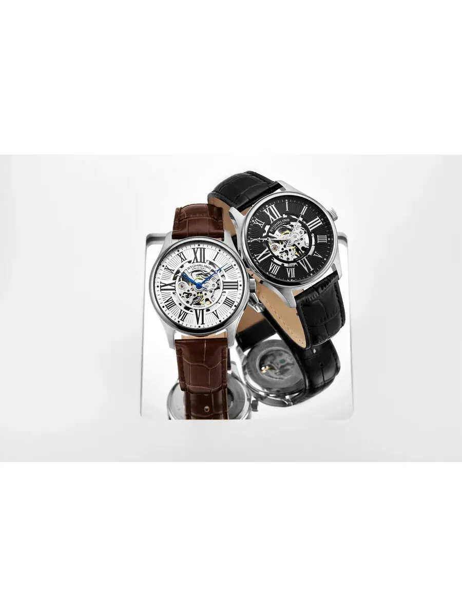 Мужские часы Stuhrling Original Legacy Automatic с серебристым циферблатом M17040 — изображение 3 из 4, оттенок серебряный