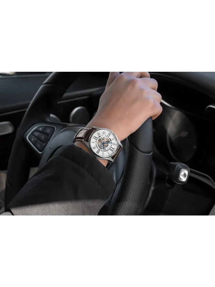 Мужские часы Stuhrling Original Legacy Automatic с серебристым циферблатом M17040 — изображение 4 из 4, оттенок серебряный