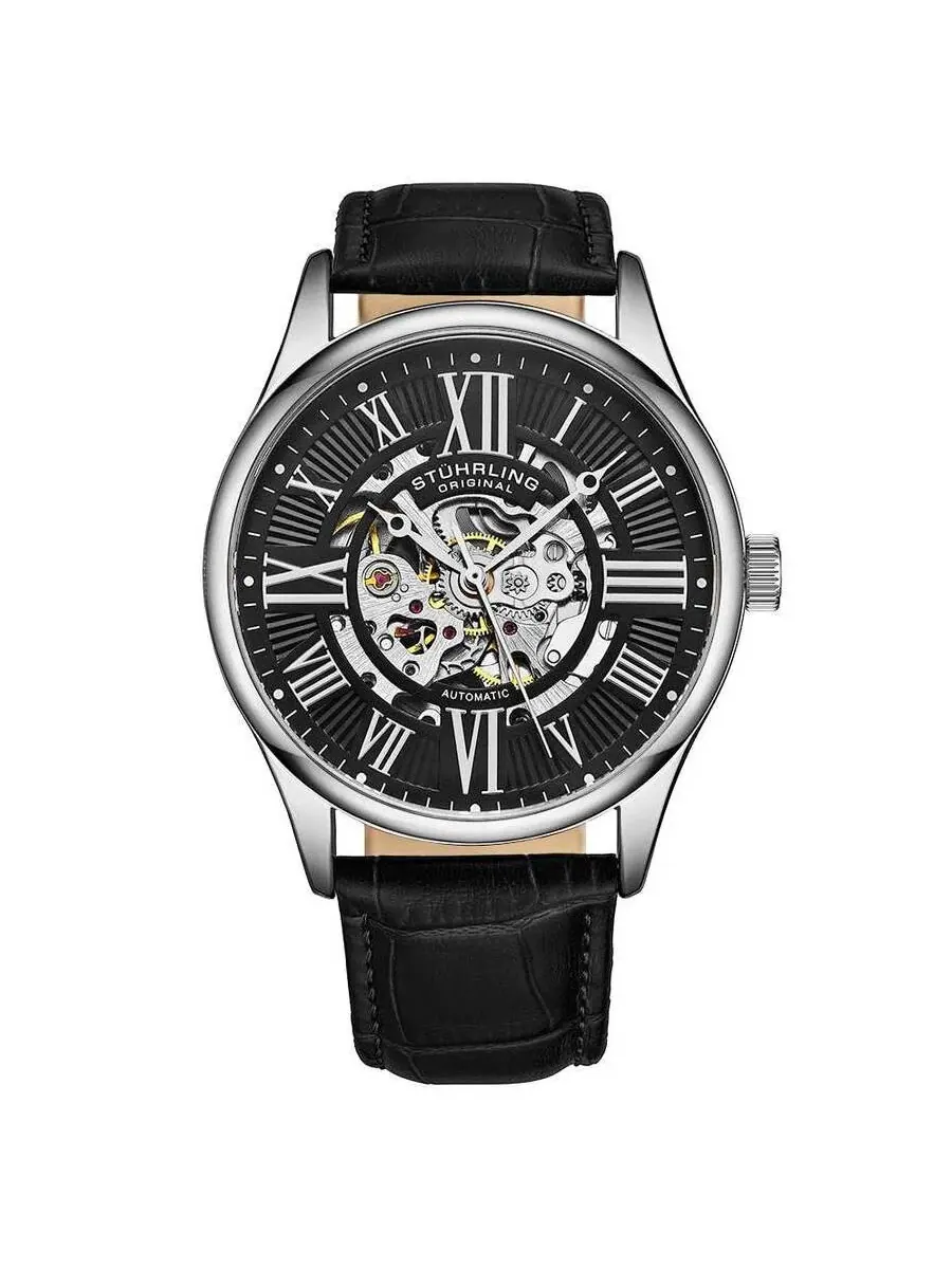 Мужские часы Stuhrling Original Legacy с черным циферблатом M15725