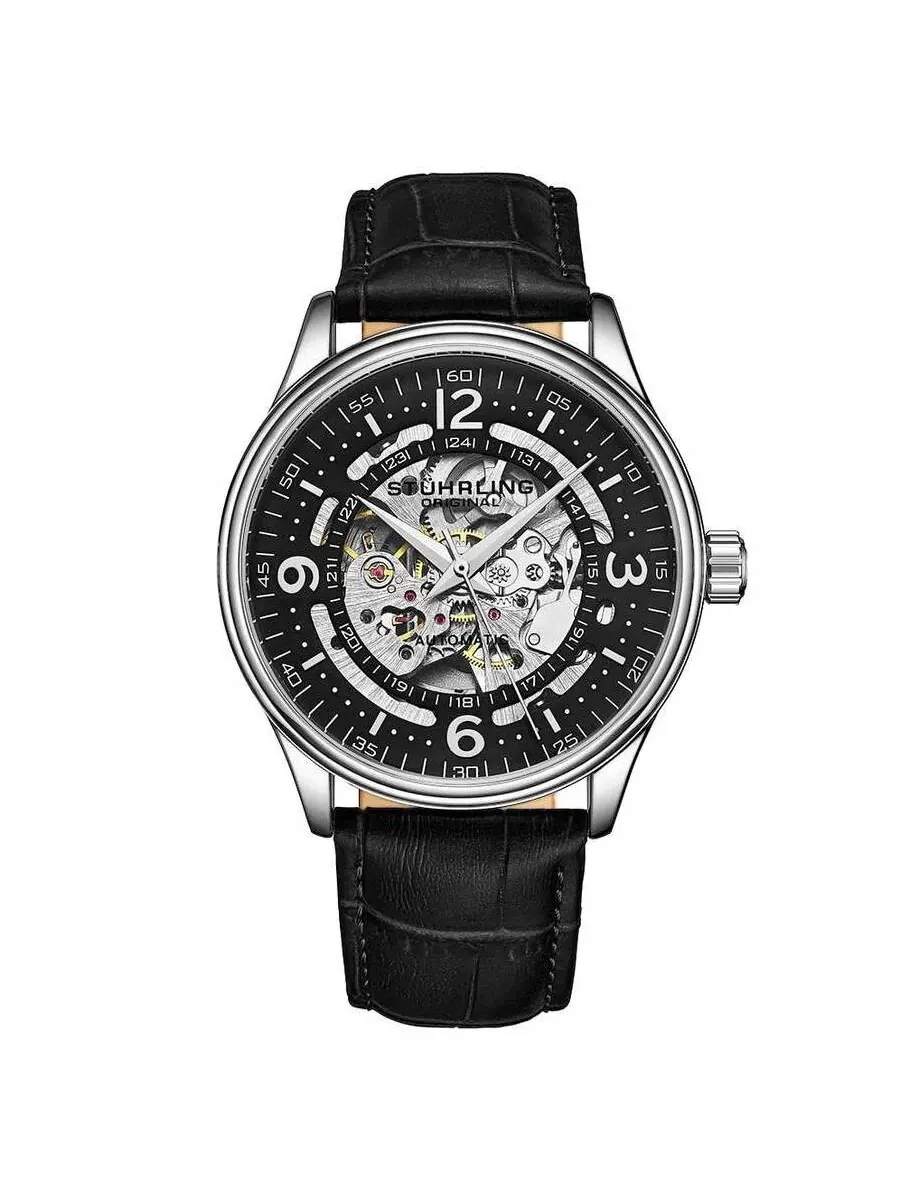 Мужские часы Stuhrling Original Legacy с черным циферблатом M15741