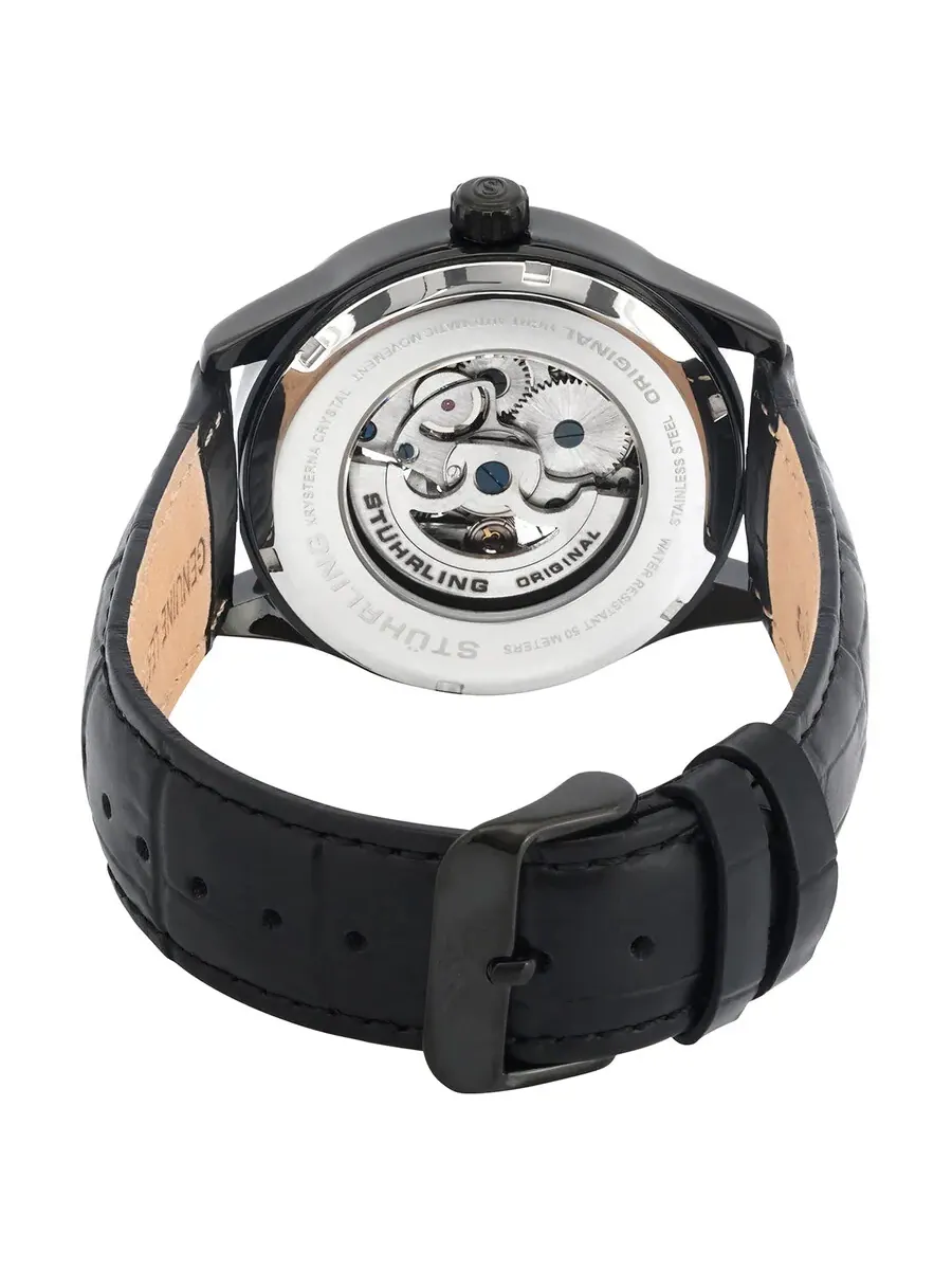 Мужские часы Stuhrling Original Legacy с черным циферблатом M15745 — изображение 3 из 3, оттенок черный