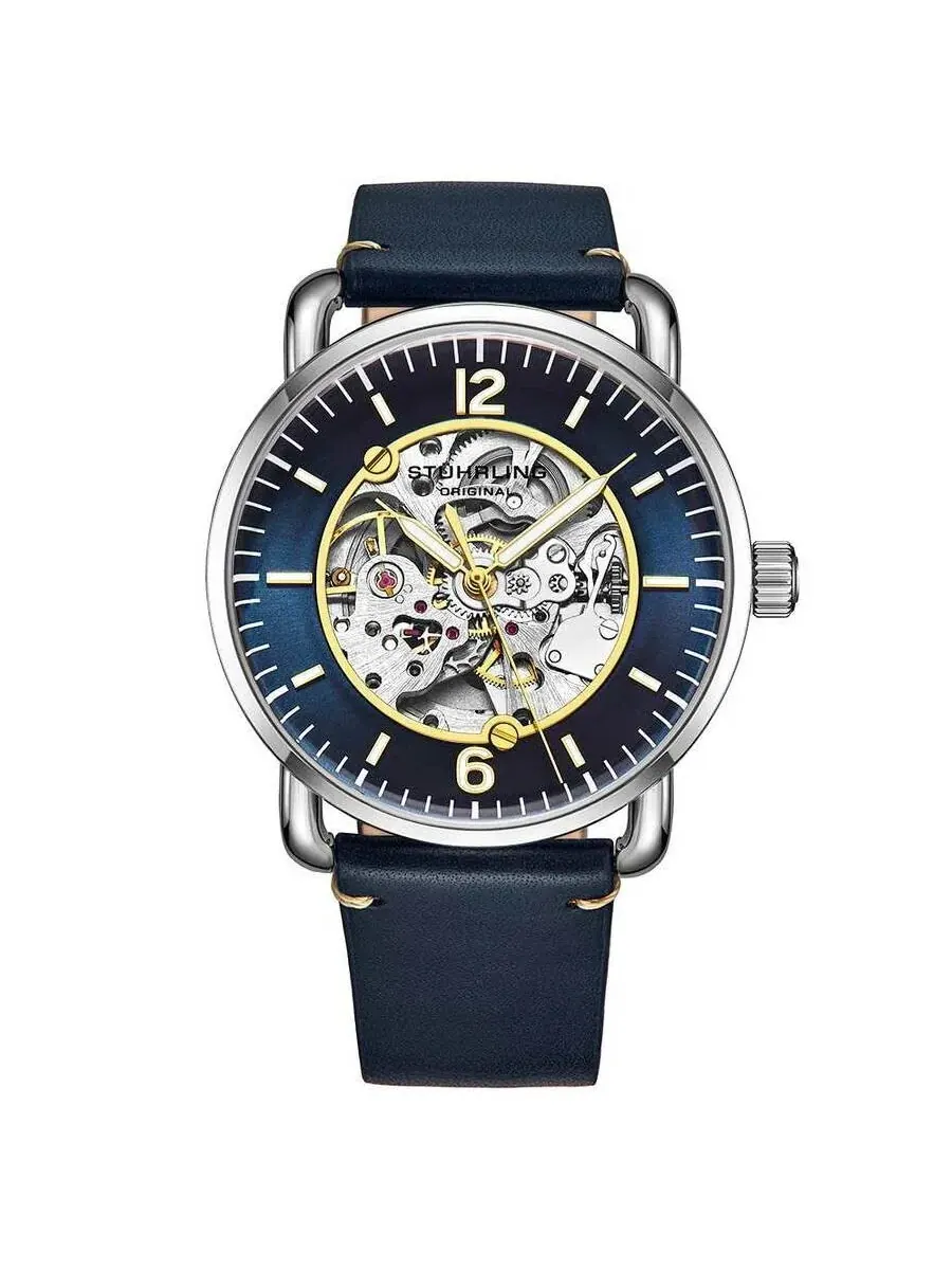 Мужские часы Stuhrling Original Legacy с синим циферблатом M15976
