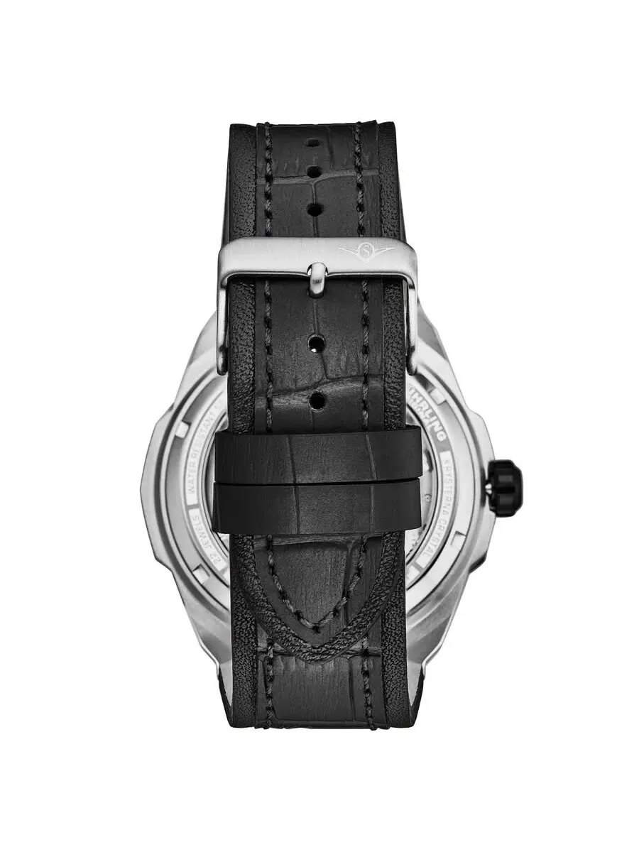 Мужские часы Stuhrling Original Legacy Chronograph Automatic с серебристым циферблатом M18219 — изображение 2 из 2