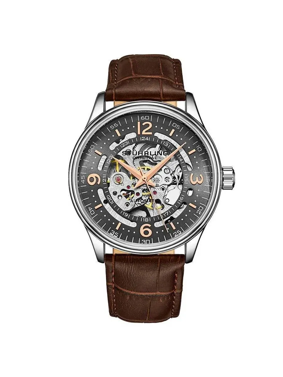 Мужские часы Stuhrling Original Legacy с серым циферблатом M15744