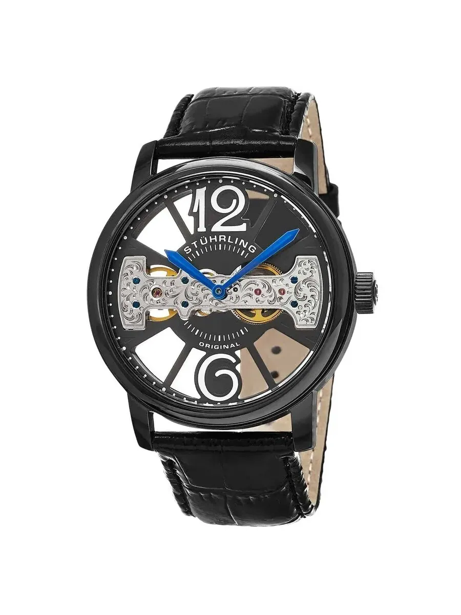 Мужские часы Stuhrling Original Legacy с циферблатом цвета пушечного металла M15447