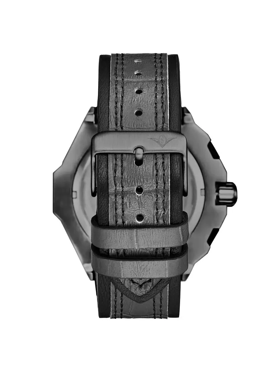 Мужские часы Stuhrling Original Monaco Chronograph Quartz с черным циферблатом M18238 — изображение 2 из 2, оттенок черный