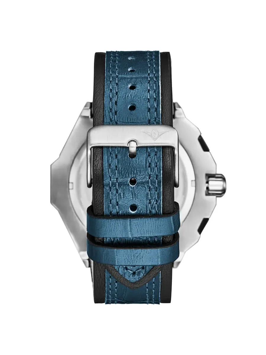 Мужские кварцевые часы Stuhrling Original Monaco Chronograph с синим циферблатом, модель M18237 — изображение 2 из 2