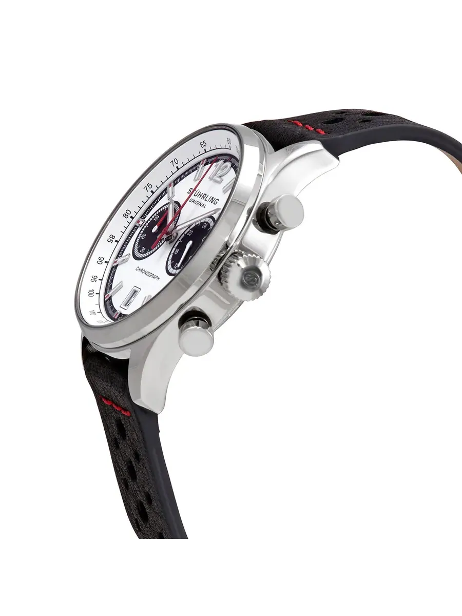 Мужские часы Stuhrling Original Monaco с белым циферблатом M15559 — изображение 2 из 3, оттенок серебряный