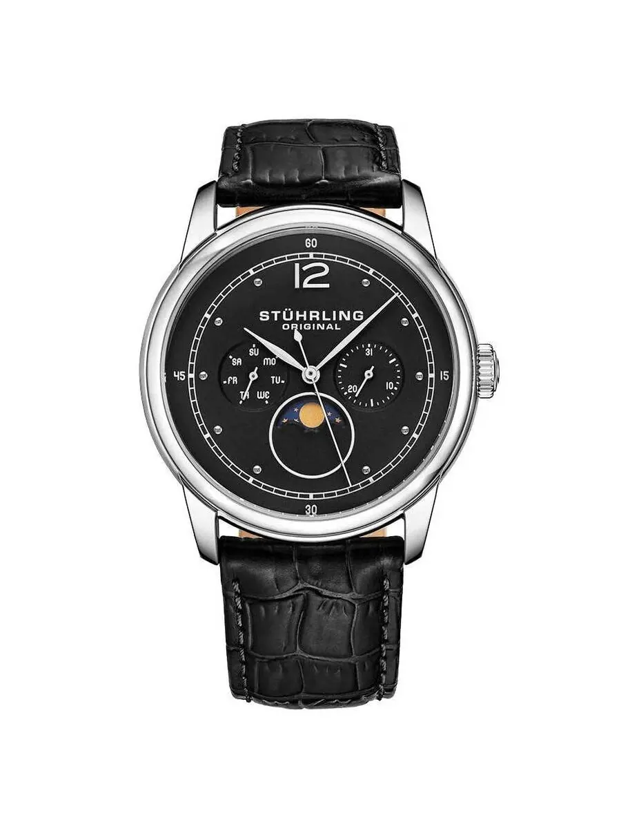 Мужские часы Stuhrling Original Symphony с черным циферблатом M15526