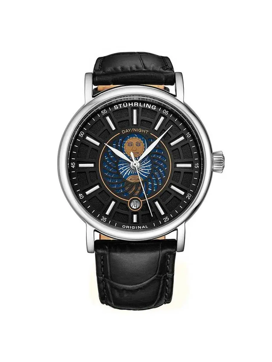 Мужские часы Stuhrling Original Symphony с черным циферблатом M15531