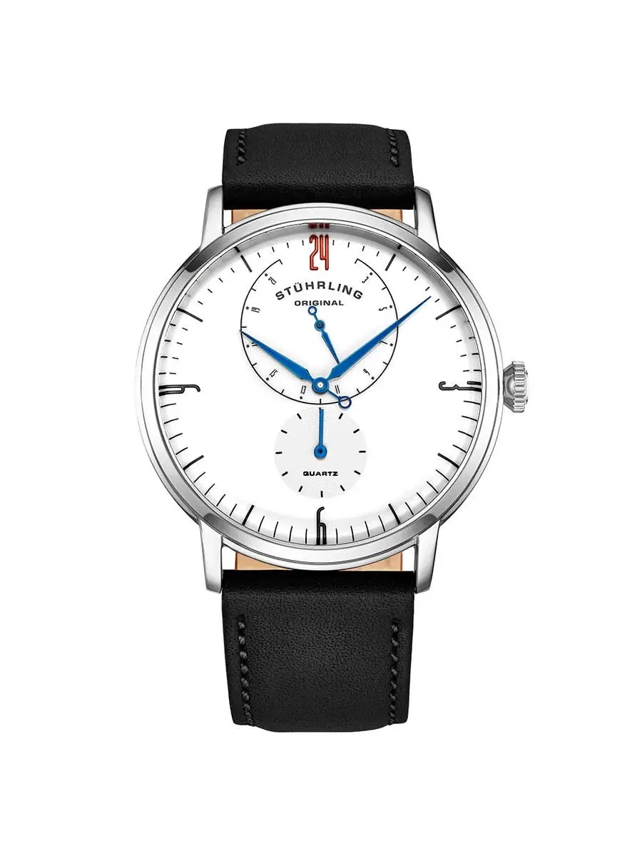 Мужские часы Stuhrling Original Symphony Quartz с белым циферблатом M13662