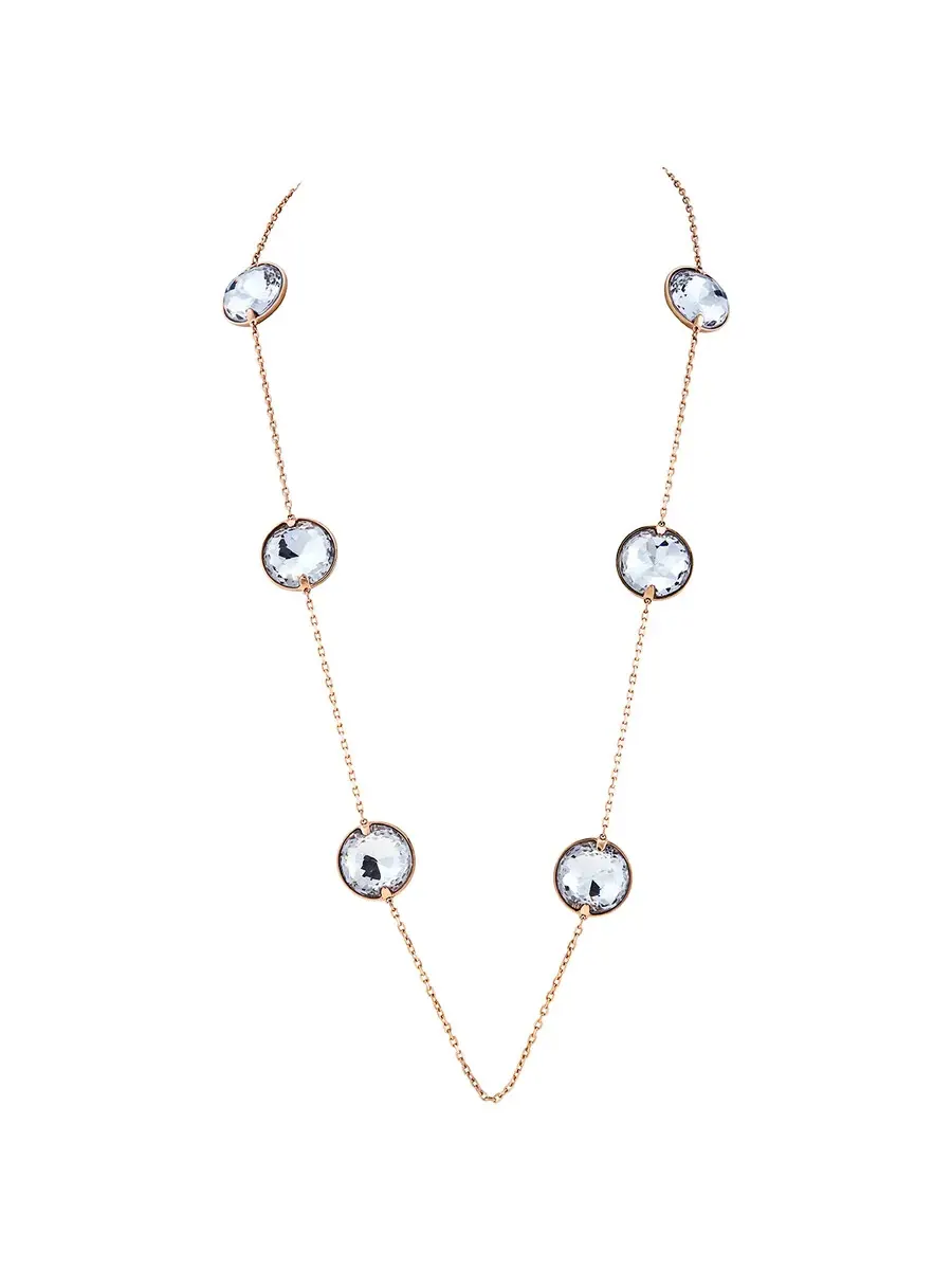 Ожерелье для женщин коллекции Swarovski Americas с розовым золотым покрытием — белый