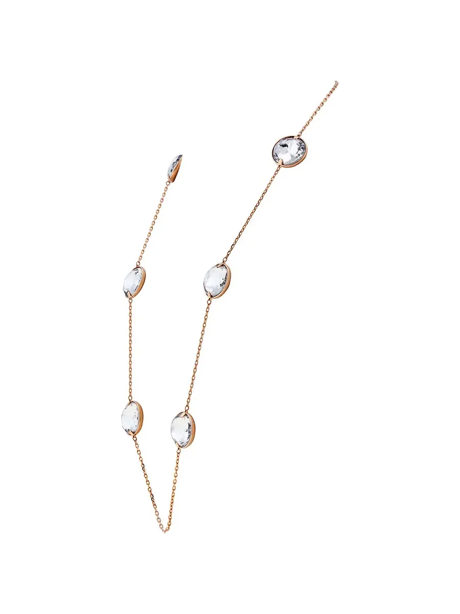 Ожерелье для женщин коллекции Swarovski Americas с розовым золотым покрытием — изображение 2 из 3, оттенок белый