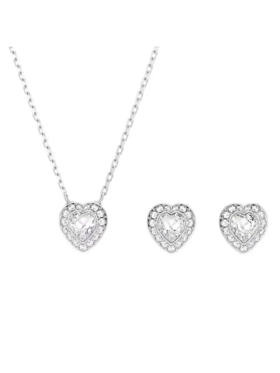 Набор ожерелья и серег Swarovski Ariana Grande x Swarovski Heart — белый