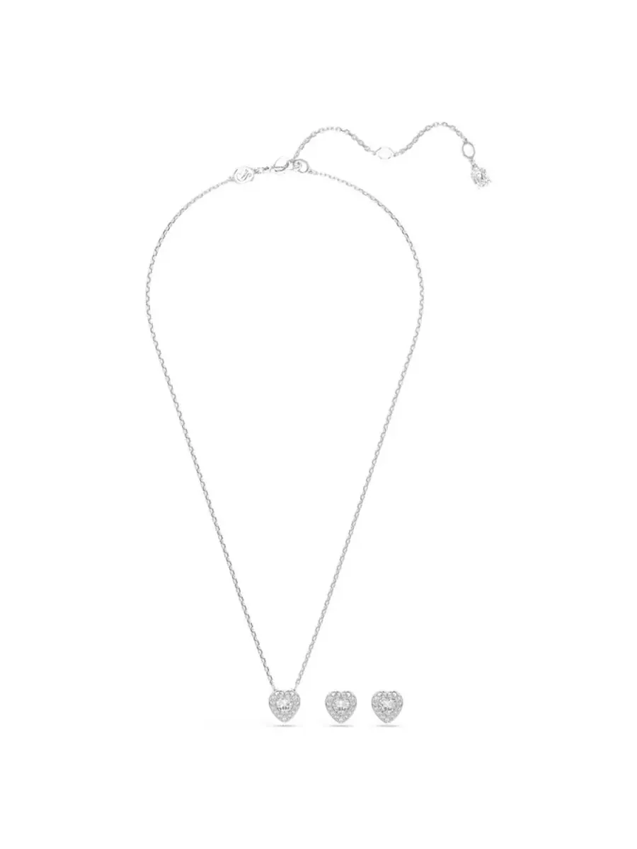 Набор ожерелья и серег Swarovski Ariana Grande x Swarovski Heart — изображение 2 из 4, оттенок белый