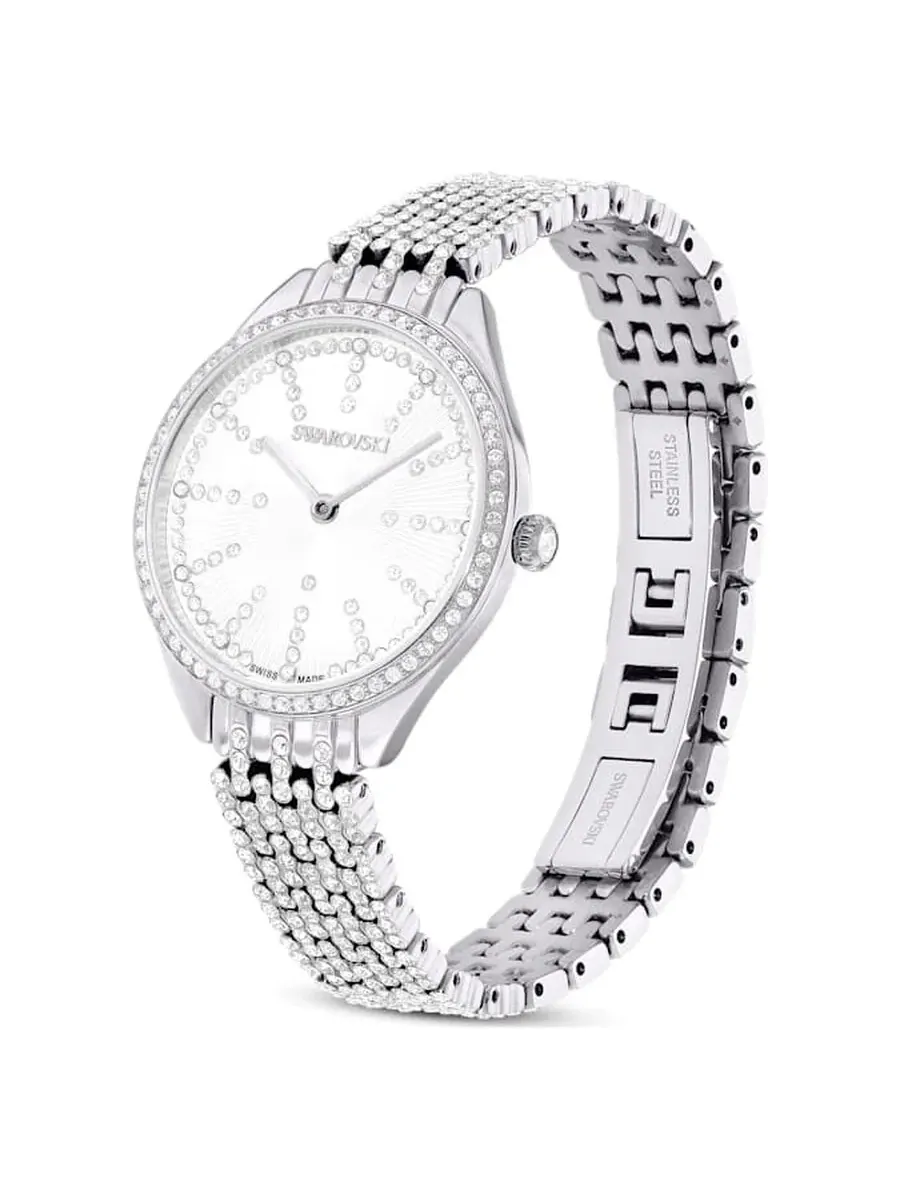 Женские часы Swarovski Attract с кварцевым механизмом, серебристым циферблатом, модель 5644062 — изображение 2 из 3
