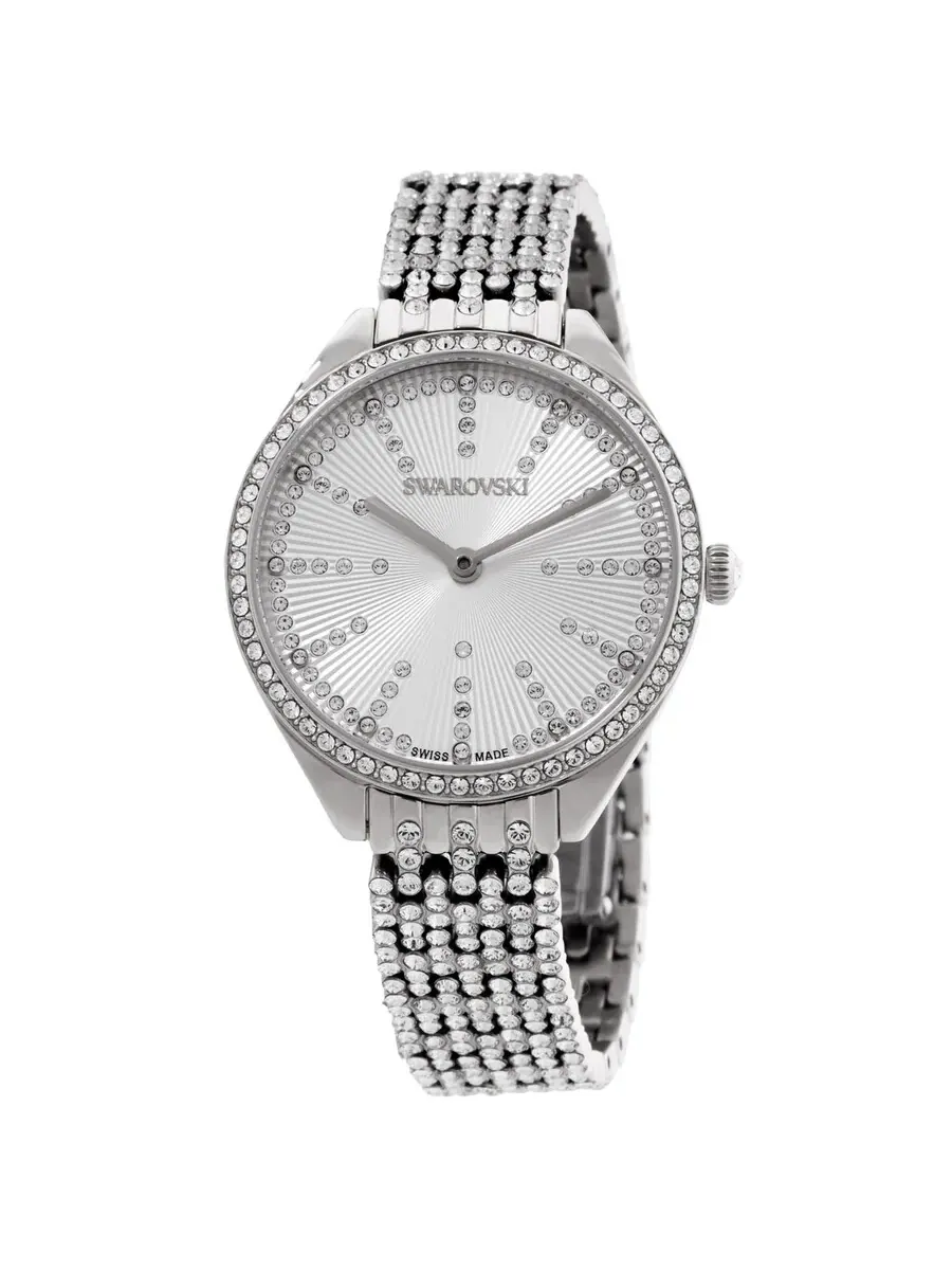 Женские кварцевые часы Swarovski Attract с серебряным циферблатом, модель 5742479 — серебристый