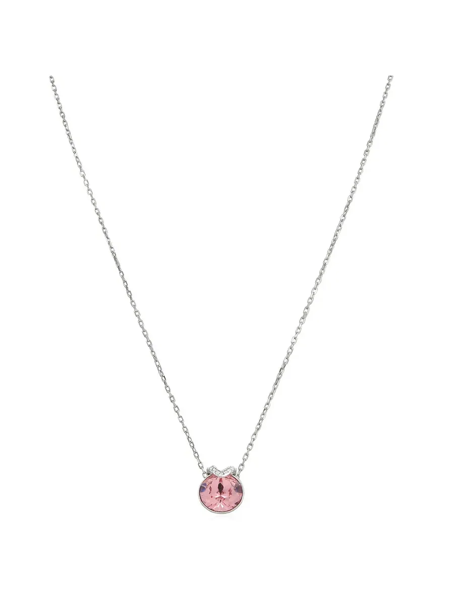 Подвеска Swarovski Bella Pink круглой огранки V — розовый