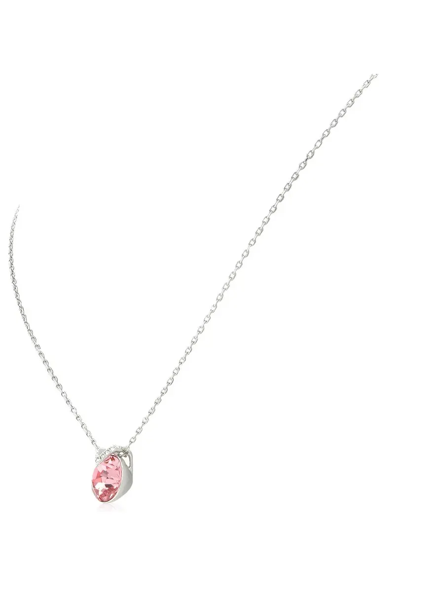 Подвеска Swarovski Bella Pink круглой огранки V — изображение 3 из 4, оттенок розовый