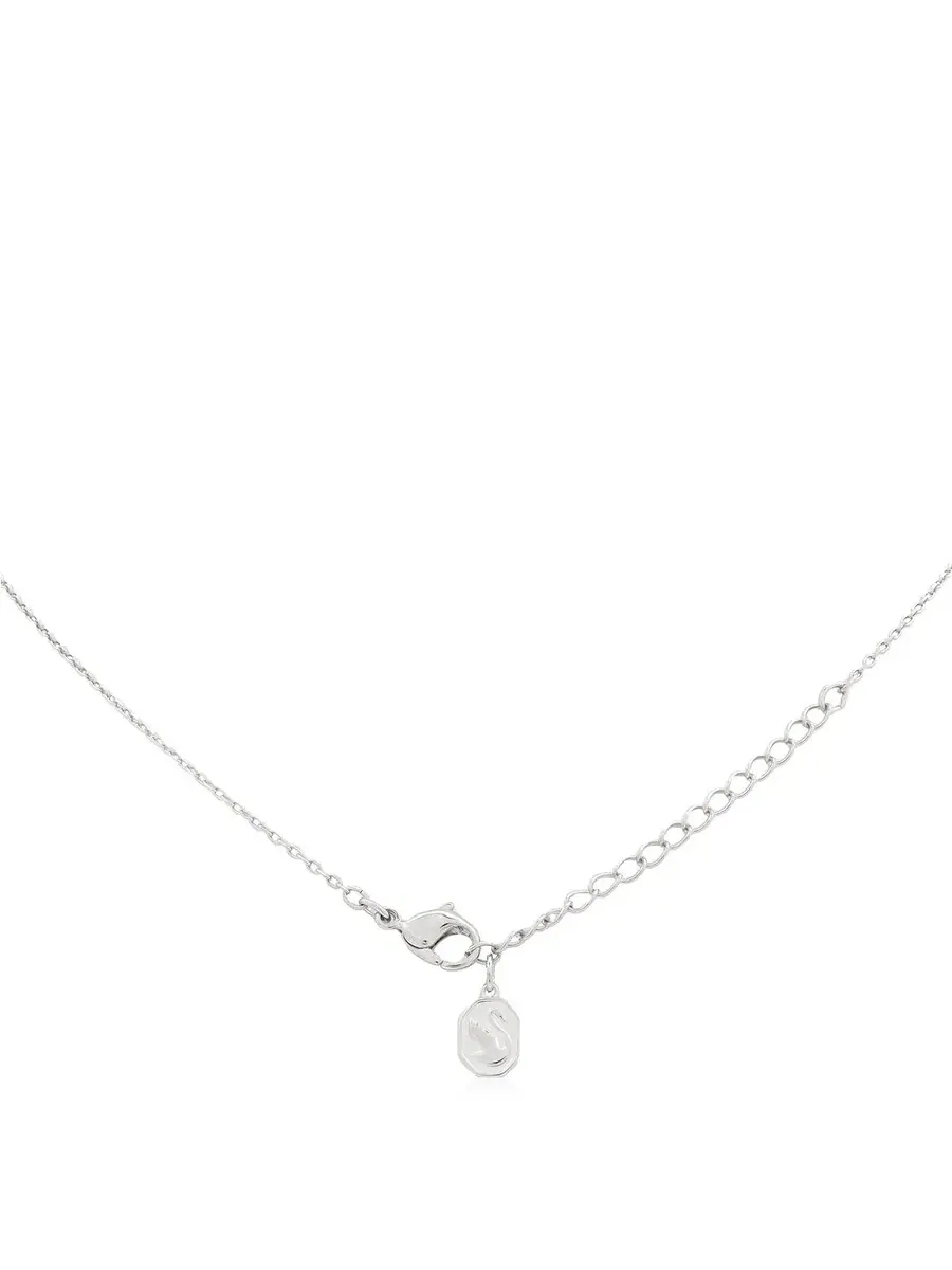 Подвеска-ожерелье Swarovski Bella в форме буквы V с родиевым покрытием — изображение 4 из 4, оттенок синий