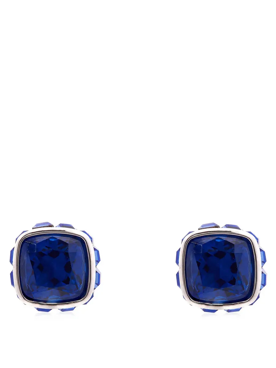 Серьги-гвоздики Swarovski с камнем-созвездием сентября, родий