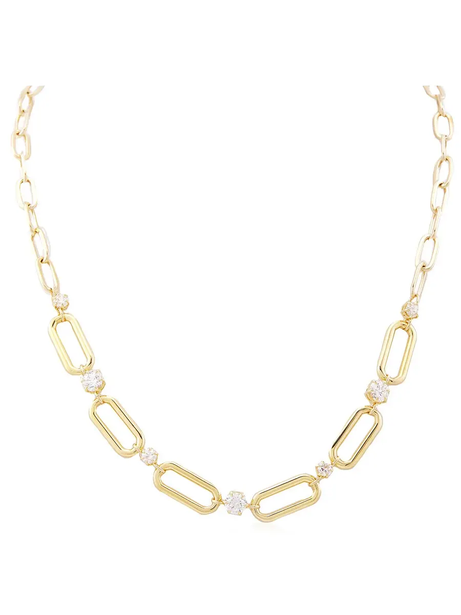 Ожерелье Swarovski Constella, цепочка, золотое, блестящее белое